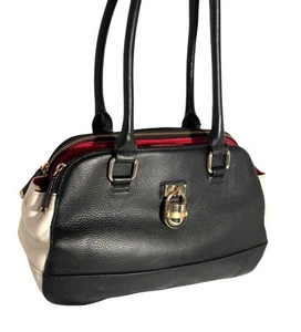 Calvin Klein Satchel Bag Damen Pebble Leather Gold Hardware Purse Handtasche Beuteltasche - Bild 1 von 8