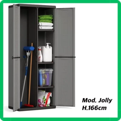 Armadio portascope in resina per esterno da giardino multiuso Keter Jolly pvc - Immagine 1 di 3