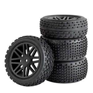 4x Neumáticos RC Escala 1/10 Ruedas 12mm Hexagonales Para Coche RC Todoterreno HPI HSP Kyosho - Imagen 1 de 7