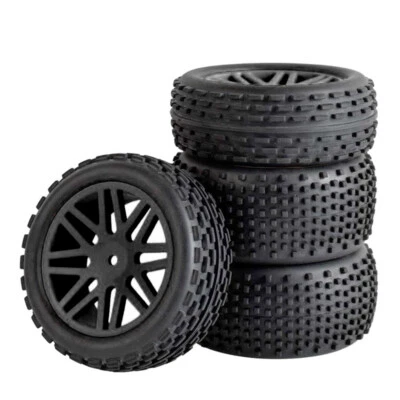 4x 1/10 Scale RC Tires Wheels 12mm Hex For HPI HSP Kyosho Off-Road RC Car - Image 1 of 4