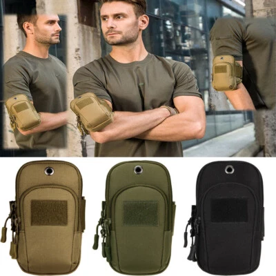 Tactical Outdoor Sports Running Arm Band Case Cell Phone Holder Pouch Gym Bag US - Image 1 of 4