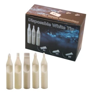 25 Tattoo Tip Nozzle Round Shades Liner Sterile Disposable Tubes RT RS Line - Picture 1 of 3
