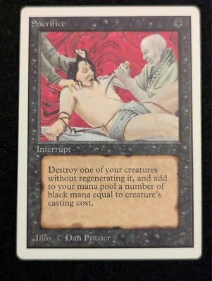 Sacrifice - Unlimited - LP - Magic the Gathering - MTG - Black - Interrupt - Image 1 of 4