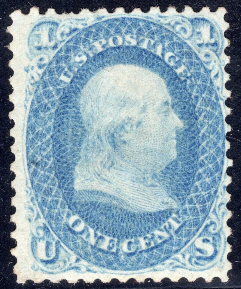 US 1861 BEN FRANKLIN 1 CENT SC. #63 MINT REGUMMED - Image 1 of 2