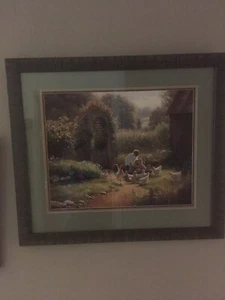 Mark Keathley “Morning Chores” hand signed framed limited edi. print 66/750 - Picture 1 of 11