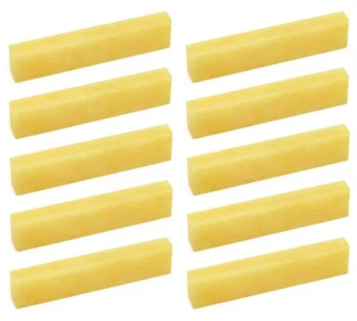 10x Unbleached Blank Bone Nut 55x10x6mm Guitar Bass Ukulele Luthier saddle - Image 1 of 4