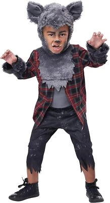 Werewolf Pup Wolf Animal Cute Fancy Dress Up Halloween Toddler Child Costume - Image 1 of 2
