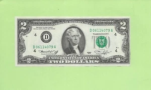 1976 ..UNCIRC $2 D 0611 4079 A .... 1976 $2 D-A BELLA BANCONOTA FRN - Foto 1 di 2