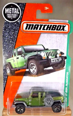2016 Matchbox 92/125 Explorers '17 JEEP GLADIATOR Green w/Dark Chrome Y Spokes - Image 1 of 4