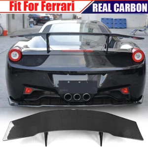 Fits Ferrari 458 Italia Spider 11-13 REAL CARBON Rear Trunk Spoiler Racing Wing - Picture 1 of 15
