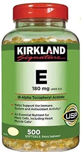 Kirkland Signature Vitamin E 180mg, 500 Softgels - Picture 1 of 3