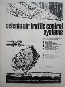 1/1972 PUB SELENIA ATC AIR TRAFFIC CONTROL SYSTEMS RADAR AIRPORT ORIGINAL AD - Picture 1 of 1