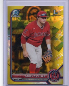 Sonny DiChiara 2022 Bowman Draft Sapphire Yellow /99 BDC-16 - Los Angeles Angels