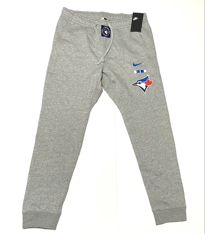 Nike Toronto Blue Jays Sweatpants Joggers Grey Fleece Lined $70 Men’s Size Large Cover
