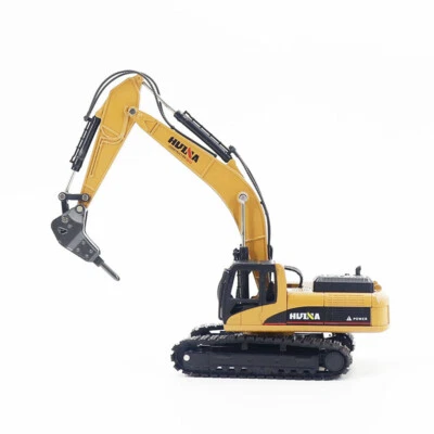 1:50 Diecast Breaker Huina Drill Excavater Engineering Construction Vehicle Car