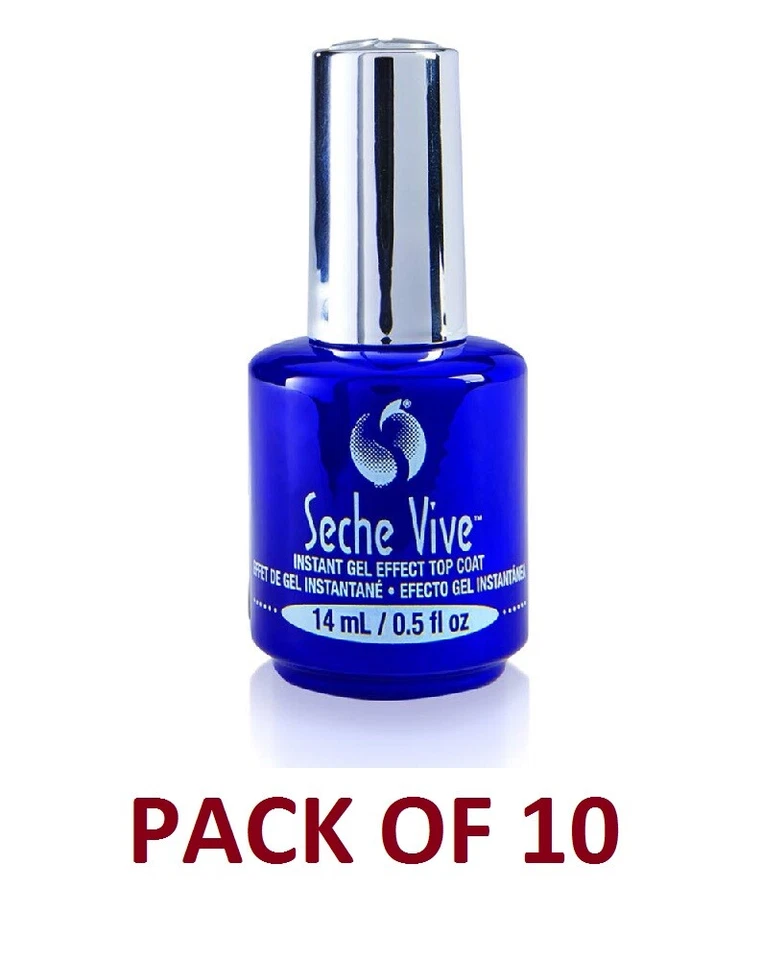 Pack Of 10 - Seche Vive Instant Gel Effect To Coat 0.5 Oz - Изображение 1 из 1