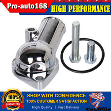 Chrome Water Neck Thermostat Housing Outlet For Chevy 350 454 SBC BBC 15 Degree