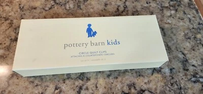 Pottery Barn Kids круг лоскутное одеяло зажимы набор из 3 белый новый в коробке - Изображение 1 из 3