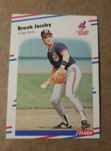 Tarjeta de béisbol Fleer 1988 #612 Brook Jacoby - Indios de Cleveland  - Imagen 1 de 2