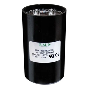 135-162 MFD 330 VAC USA Start Capacitor replaces GE Genteq NGM A101147P03 - Picture 1 of 3