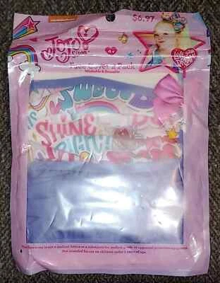 Niñas Edades 4+ (2) Cubiertas Faciales Mascarillas Nickelodeon JoJo Siwa Púrpura Nuevo en Embalaje Foto 1 de 2