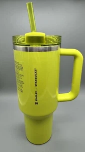Stanley x Starbucks 2024 Summer Exclusive Lime Green Quencher 40oz Tumbler Cup - Picture 1 of 11