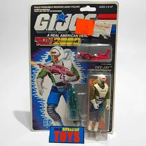 Figura de acción de colección GI Joe DEE JAY original Battle Force 2000 1989 sin usar en caja antena DJ - Imagen 1 de 11