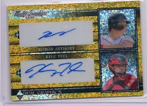 2023 Foglia MultiGrafica Romana Anthony Kyle Teel ORO SCINTILLANTE AUTO VERO 1/1 - Foto 1 di 1