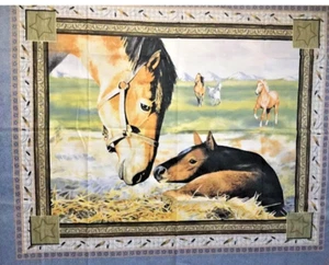 Countrycore  "Natures Gift" HORSES a Mare & Foal by Springs CP 34442 Quilt Panel - Picture 1 of 6