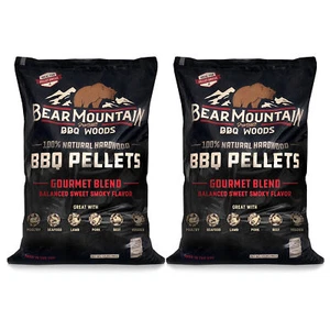 Bear Mountain BBQ All-Natural Hardwood Gourmet Smoker Pellets, 40 lbs (2 Pack) - Picture 1 of 12