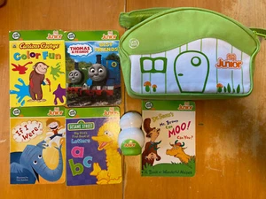 Leapfrog Tag Jr Reader & Case 5 Books Bundle Set Kids Children Tested Working - Picture 1 of 4
