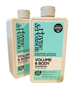 rhyme & reason Volume & Body Shampoo for Fine, Flat Hair Rosemary 12 fl oz (2) - Picture 1 of 2
