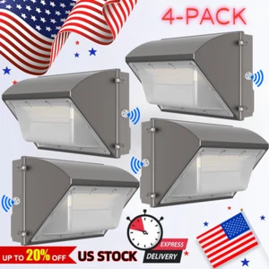 4 Pcs 125W LED Wall Pack Light Dusk to Dawn Commercial Outdoor Security Light - Picture 1 of 12
