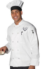 Edwards Garment Men's Ten Pearl Button Full Cut Kitchen Pocket Chef Coat. 3301