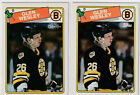 1988-89 O-Pee-Chee/Topps, Boston Bruins, Glen Wesley rookie #166, 2 card lot. rookie card picture