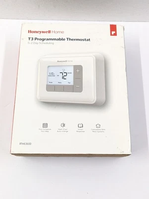 Termostato programável Honeywell Home T3 5-2 dias. Branco RTH6360D - Imagem 1 de 4