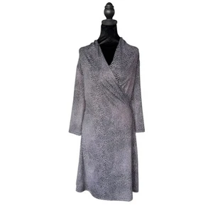 J.McLaughlin Faux Wickelkleid XL Catalina Stoff V-Ausschnitt Animal Print Performance - Bild 1 von 11