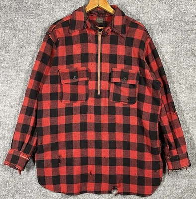 Camisa de franela con media cremallera Five Brother vintage años 30 5 correa grande de lana para la barbilla años 30 Foto 1 de 4