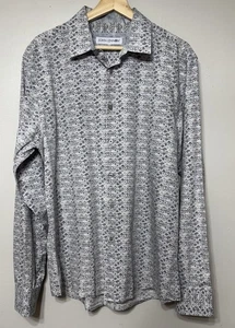 John Lennon Shirt Mens Size XL Geometric Button-Up Preppy Long Sleeve - Picture 1 of 9