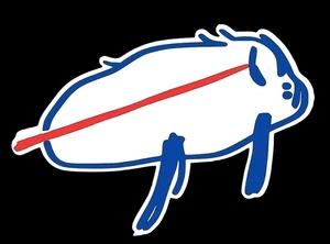 Buffalo Footbal ALLEN, Kelly Buffalo Potato Vinyl Sticker With Background 5x3.5! - Picture 1 of 5
