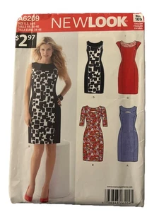New Look 6209 Size A 8-18 Misses Dress Elegant Stylish Knee Length Sheath UNCUT - Picture 1 of 2