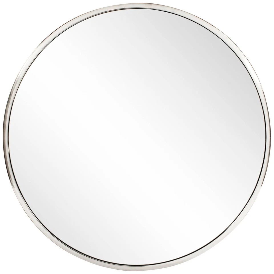 Круглое настенное зеркало Howard Elliott Simone серебристое 36 дюймов - Изображение 1 из 1