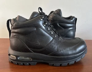 NIKE ACG Air Goadome 309721-003 Size 8 Black Leather WATERPROOF Hiking Boots - Picture 1 of 7