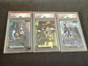 Gundam TCG Edition Beta LR PSA 10 Sequential Set - Gundam, Wing, Aile Strike - Picture 1 of 2