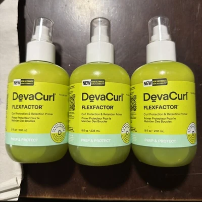 Lot Of 3 DEVACURL FLEXFACTOR CURL PROTECTION & RETENTION PRIMER | 8 Oz. - Image 1 of 2