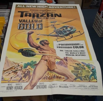 塔赞与黄金谷 - 1966 年老式 1 张海报 - 迈克·亨利 — 第 1/4 张图片