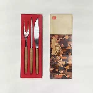 Wusthof Dreizack Set intaglio in scatola metà secolo forchetta coltello vintage Germania anni '60 - Foto 1 di 11