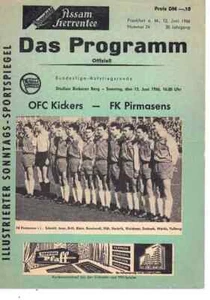 Cuaderno del programa de fútbol 65/66 ascenso Kickers Offenbach - FK Pirmasens - Imagen 1 de 1