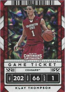 2020-21 Contenders Draft Picks KLAY THOMPSON Washington State Green Explosion 6 - Picture 1 of 2