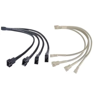 4 Port Fan Splitter Extension Cable with Overloads Protections PC Cooling - Afbeelding 1 van 10